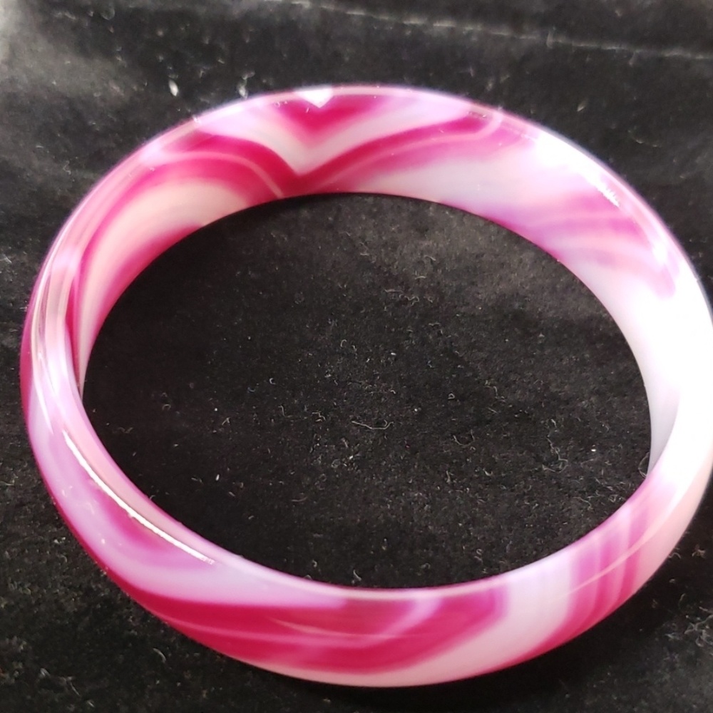 Man-made Purple Jade Bracelet 6cm